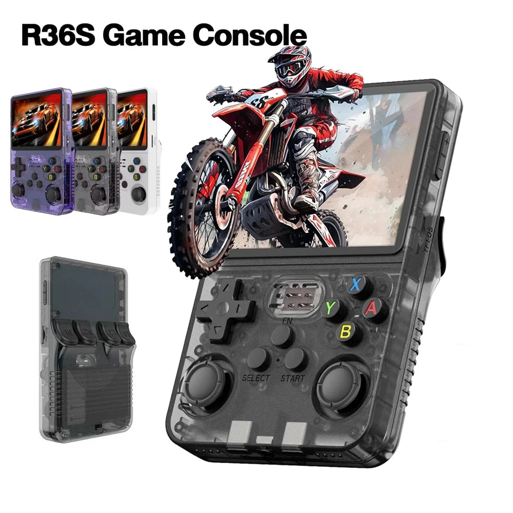 R36S Handheld Video Game Console Retro Linux System 3.5 Inch IPS Screen Open Source Portable Pocket Video Player 128GB Games