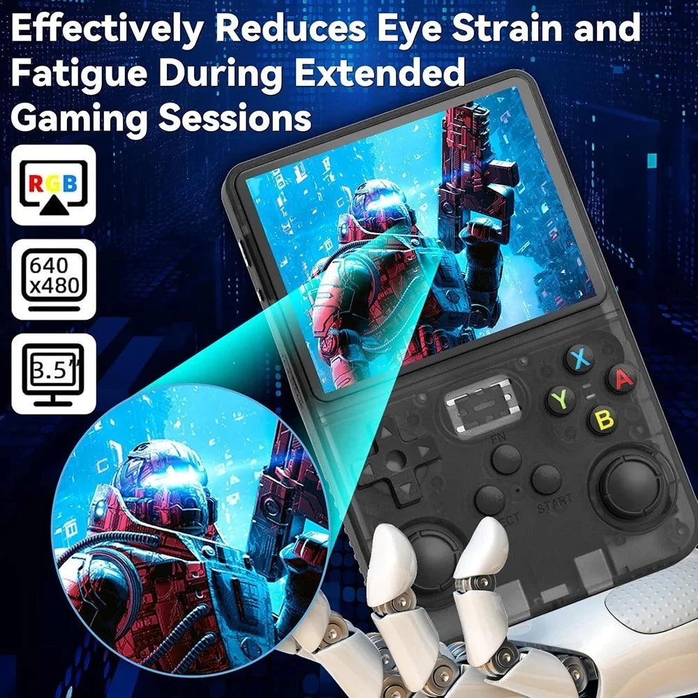 R36S Handheld Video Game Console Retro Linux System 3.5 Inch IPS Screen Open Source Portable Pocket Video Player 128GB Games